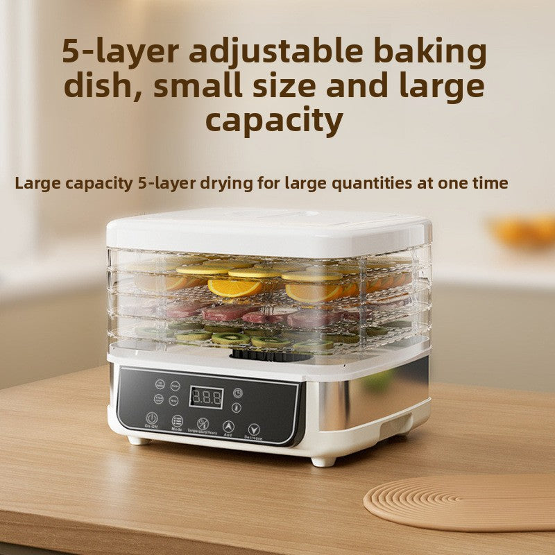 Magic Mill Food Dehydrator Machine | 5 Stackable Stainless Steel Trays, 48H Digital Adjustable Timer & Temperature Control Upto 167� Electric Dryer & Preserver for Jerky, Fruit, Dog Treats & Much More